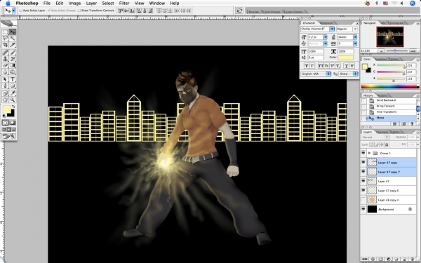 Creation of Narutric (fighter): Step 67